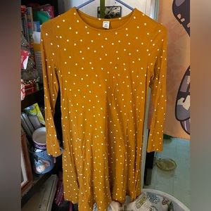 Yellow polka dot dress from Old Navy. Xs